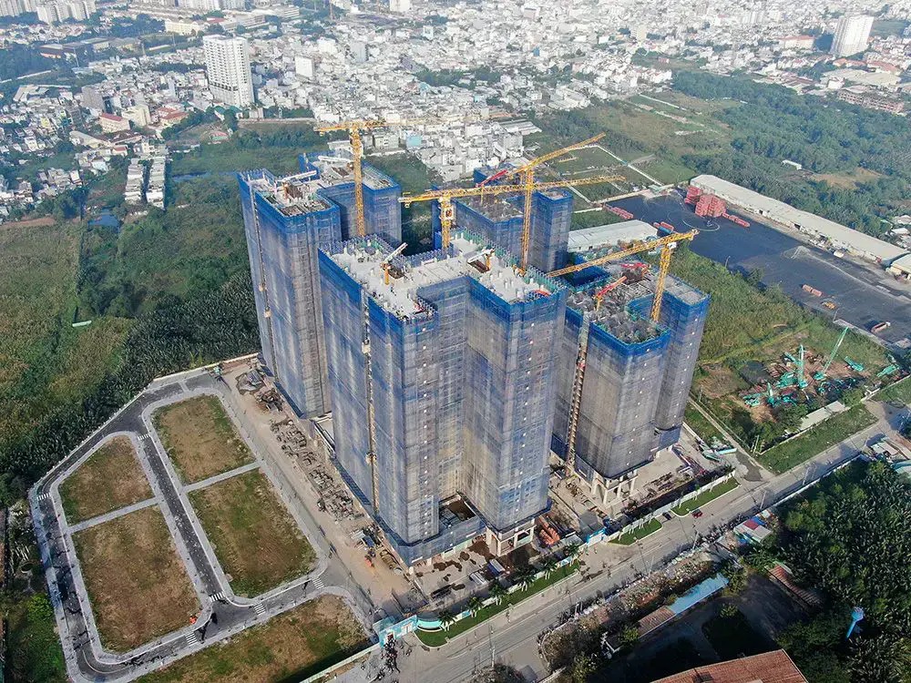 Hình ảnh tổng thể block Mercury, block Uranus, block Saturn và block Venus dự án Q7 Saigon Riverside Complex