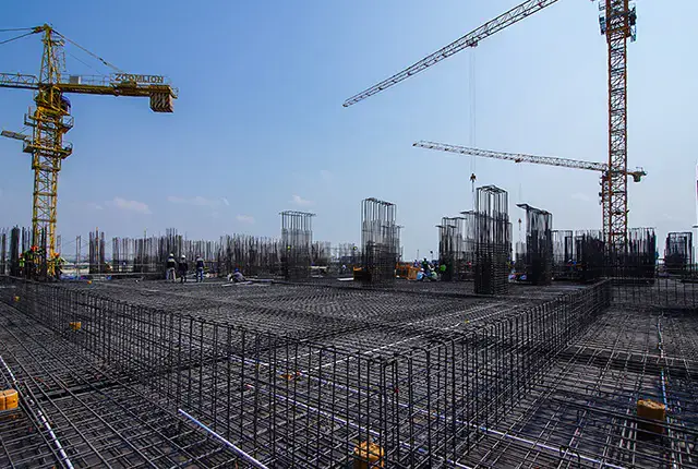 Thi công cốt thép sàn tầng 4 block Venus