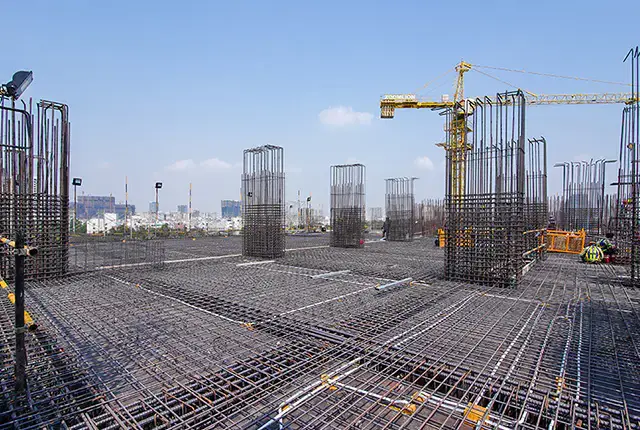 Thi công cốt thép sàn tầng 4 block Venus