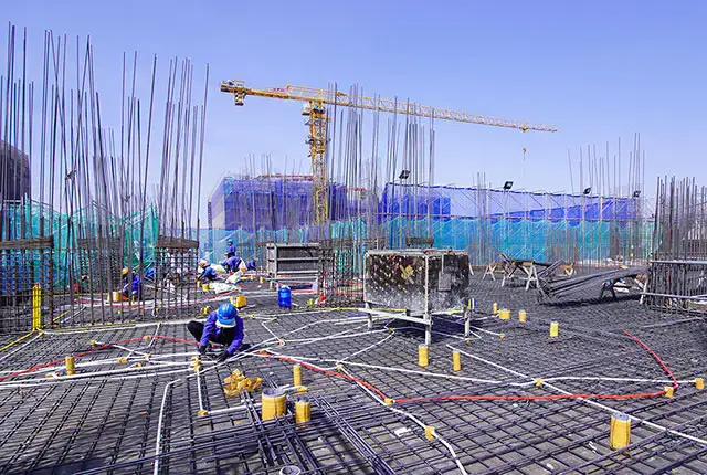 Thi công cốt thép sàn tầng 27 block Venus