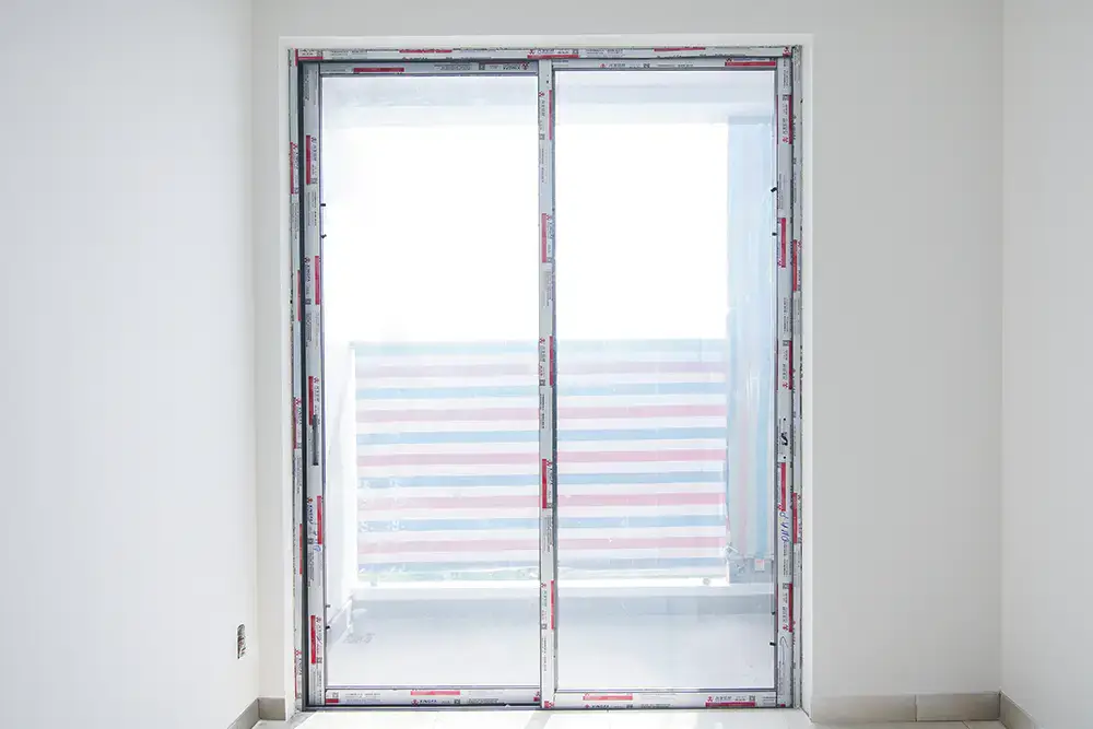 Thi công cửa lô gia căn hộ tầng 5 đến tầng 14 Block Saturn