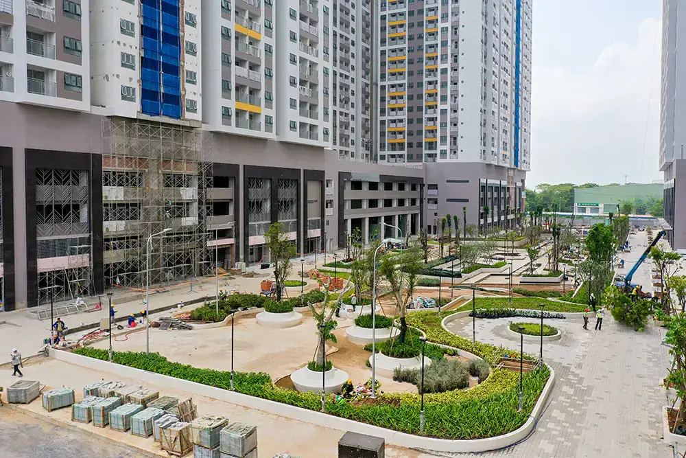Thi công khu vực Landscape trung tâm