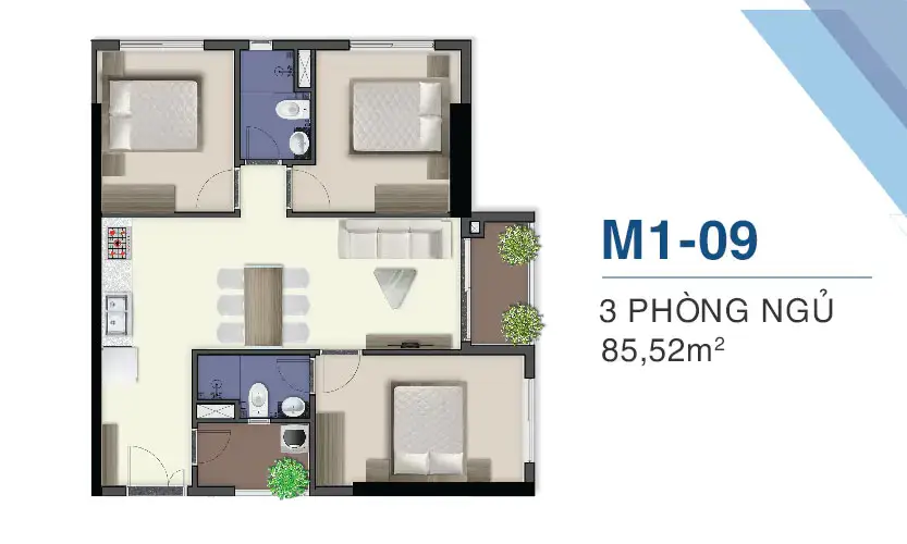 Căn Hộ M1-09 Q7 Saigon Riverside Complex